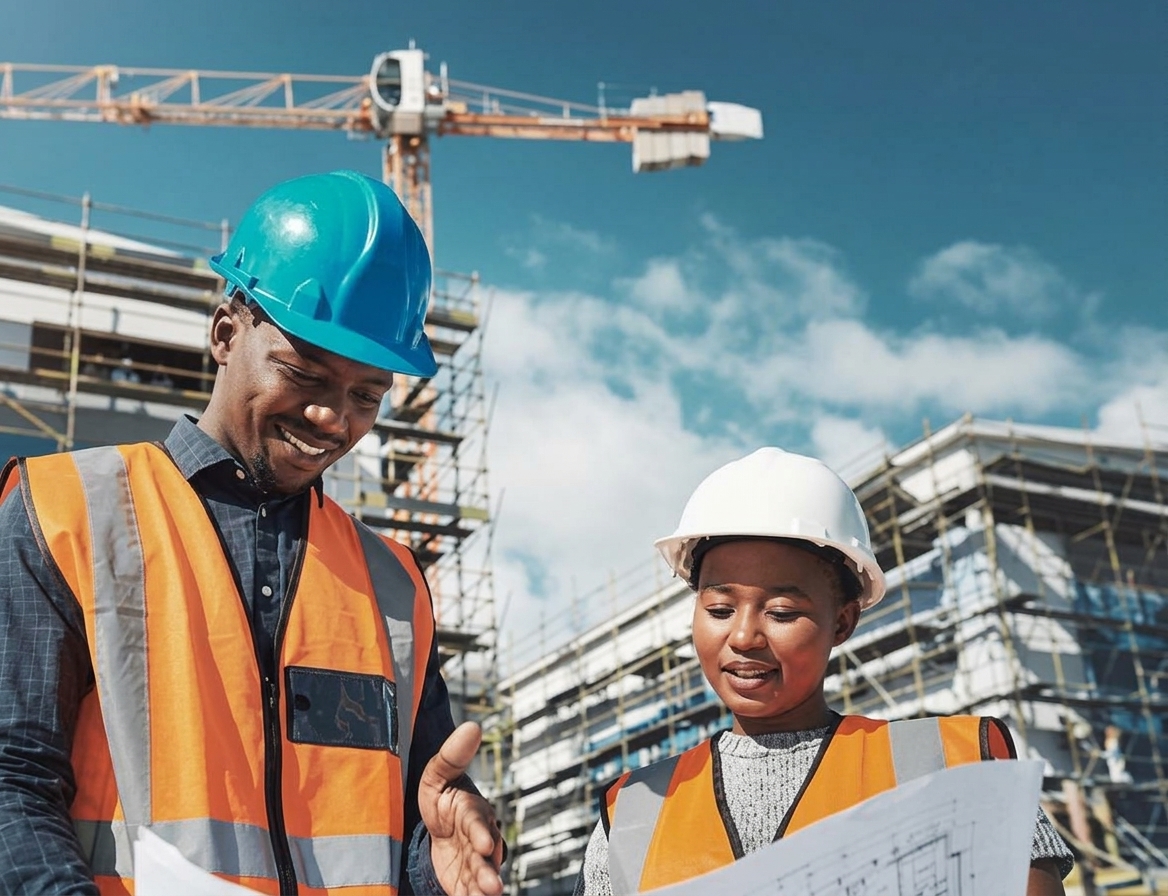 Rika Zambia Limited engineers on a construction site